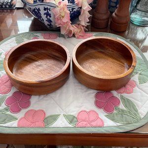 Two (2) Wooden Bowls
